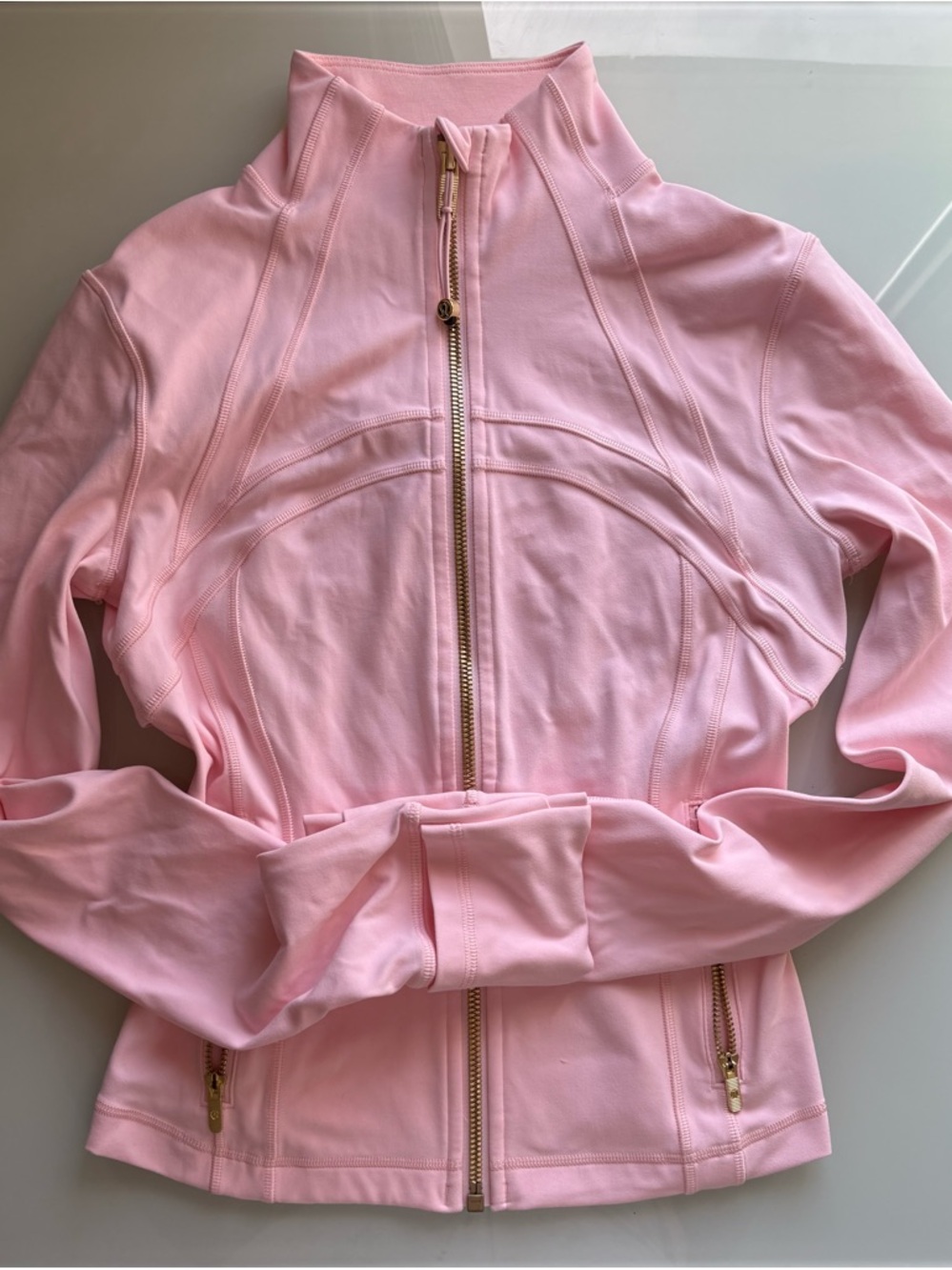 Lululemon Light Pink Full-Zip Cropped Define Jacket